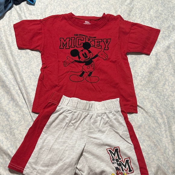 Disney Other - Disney Kids Red and Gray Mickey Matching Set